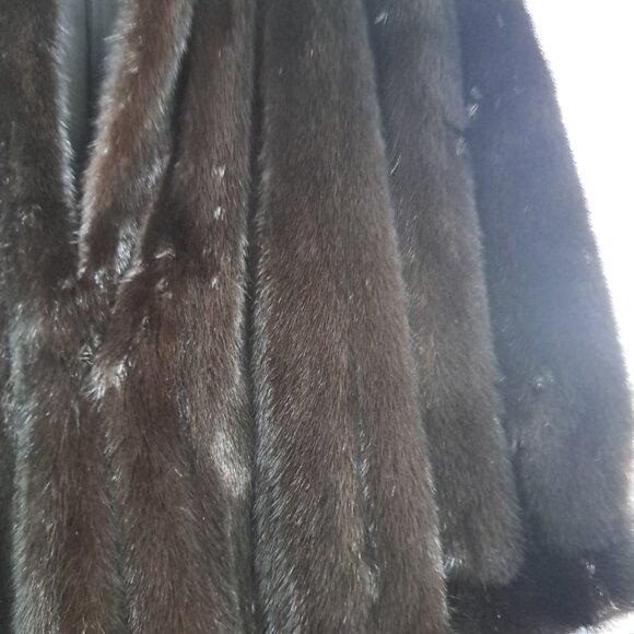 MINK COAT GENUINE FULL LENGTH 48IN SIZE 10 EXCELLENT CONDITION  48long 24in slee - Picture 3 of 16